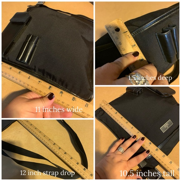 GUCCI BLACK NYLON W/LEATHER TRIM UTILITY STYLE SHOULDER BAG - Picture 15 of 15